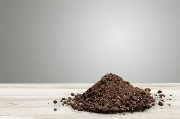 Classic Brown Dirty Soil Wooden Desk — Stock Photo, Image