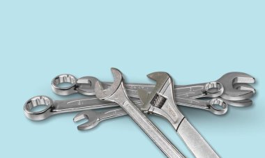 Renk arkaplanı üzerinde anahtar çalışma araçları