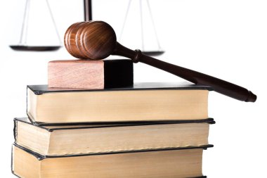 Gavel 'in Arkaplanda Ölçekli Kitaplar Üzerine Kapanışı