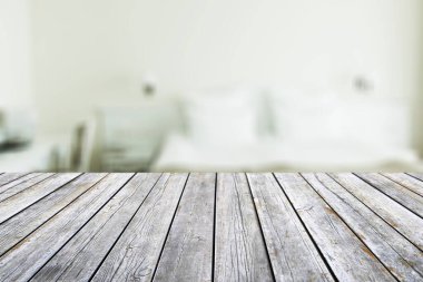 Bokeh ışığı ile tablo üstü ve bulanık arkaplan