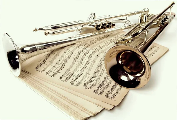 Saxophone Notes White Background — Foto de Stock