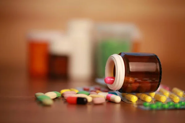 의약품 의약품 건강을 용기의 치료제 의약품 포장된 의약품 항생제 — 스톡 사진