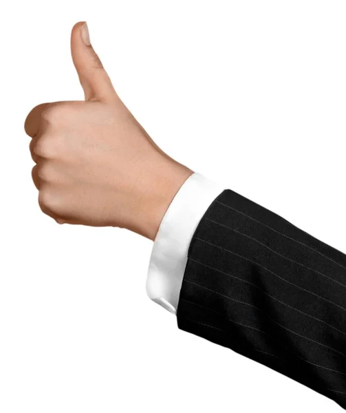 Businesswoman Hand Showing Thumbs — Stock Photo, Image