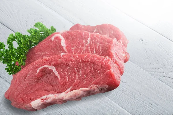 Rump Steaky Izolované Bílém Pozadí — Stock fotografie