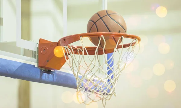 Basket Hoop Lapangan — Stok Foto