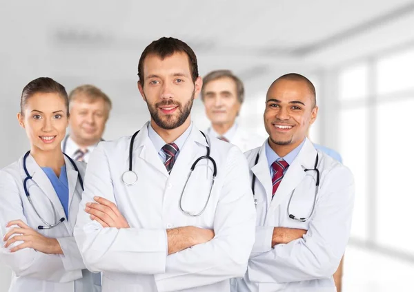 Doctors Standing Hospital — Stock Photo, Image