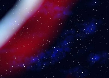 Karanlık uzay arka planında güzel bir yıldız.