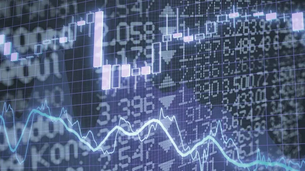 Pénzügyi Számvitel Grafikonelemzéssel Üzleti Terv Pénzügyi Számok Elemzése — Stock Fotó
