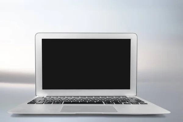 Laptop Screen Mockup Digital Device Desk — Stock Photo, Image