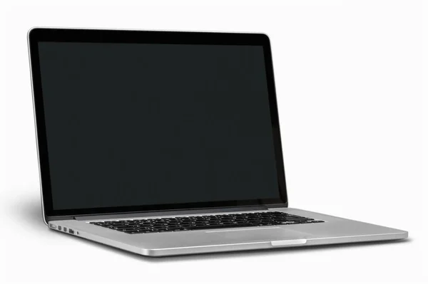 Ekran Laptopa Makieta Urządzenia Cyfrowego Biurku — Zdjęcie stockowe