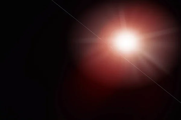 Естественная Вспышка Солнце Черном Фоне — стоковое фото