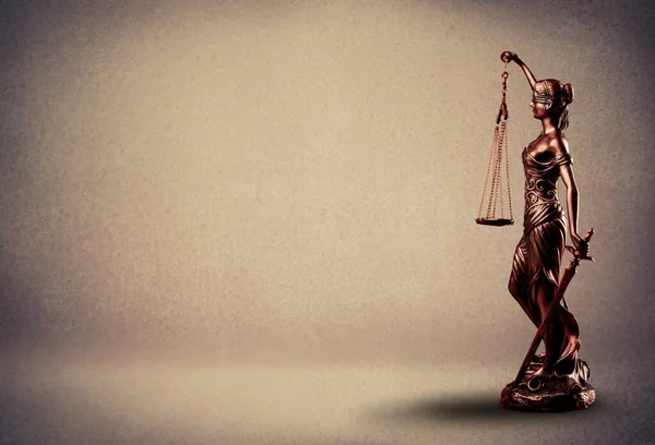 Rechtsrechtliches Konzept Statue Der Lady Justice Mit Waage Auf Dem — Stockfoto