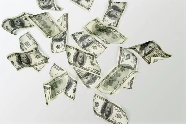Dollarsedlar Pengar Flyger Bakgrund — Stockfoto