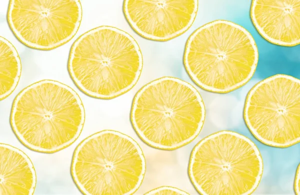 Juicy Fresh Lemon Citrus Slice Background — Stock Photo, Image