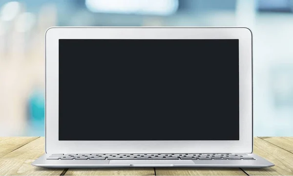 Laptop Notebook Com Tela Vazia Branco — Fotografia de Stock