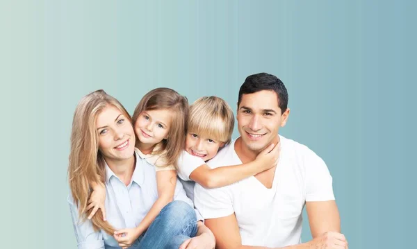 Riendo Divertido Joven Feliz Padres Mamá Papá Con Niño Niño — Foto de Stock