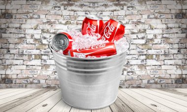 Cubo basura coca cola sale