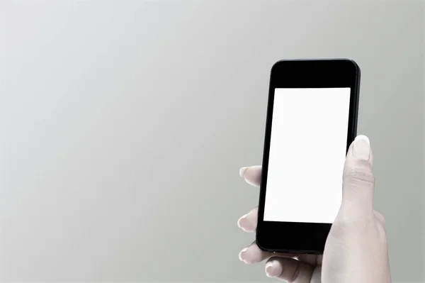 Blank Empty Screen Smartphone Human Hand — Stock Photo, Image