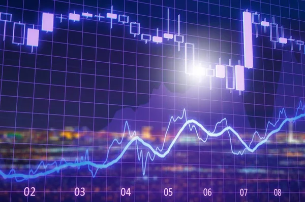 Globális Pénzügyi Piaci Koncepció Grafikonokkal — Stock Fotó