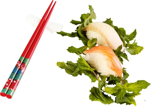 寿司日本の健康的な食事木棒で食べる — ストック写真