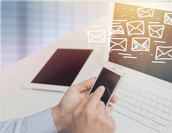 Concepto Email Marketing Newsletter — Foto de Stock