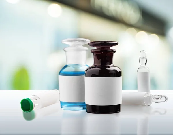 Flacons Met Coronavirusvaccins Het Concept Van Geneeskunde Gezondheidszorg — Stockfoto