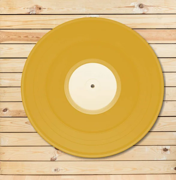 Vinyl Record Wooden Background — Stock Photo, Image