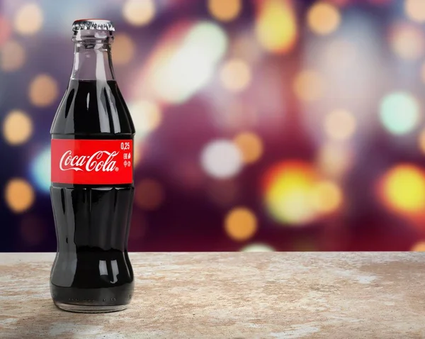 Coca Cola Flasche Hintergrund Nahaufnahme — Stockfoto