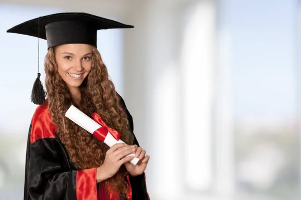 Graduação estudante menina — Fotografia de Stock