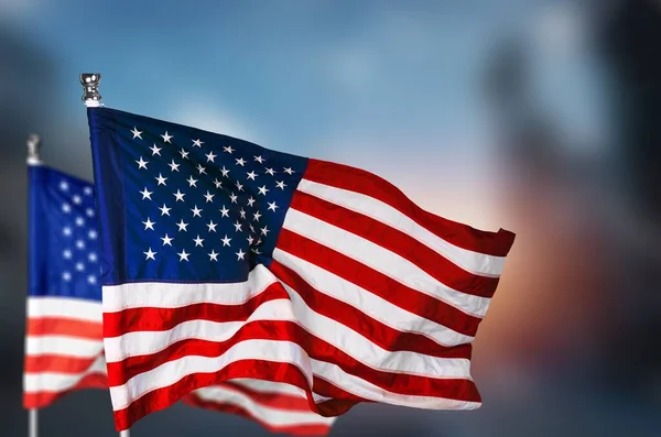 Usa Flagga Bakgrunden Den Amerikanska Flaggan — Stockfoto