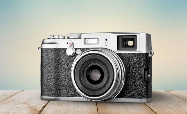 Oude Foto Van Vintage Camera Achtergrond Close — Stockfoto