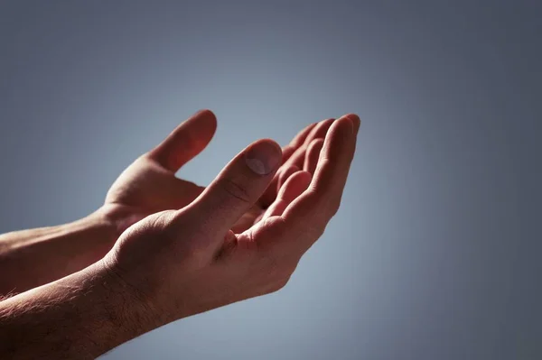 Hände Des Menschlichen Gebets Nahsicht — Stockfoto
