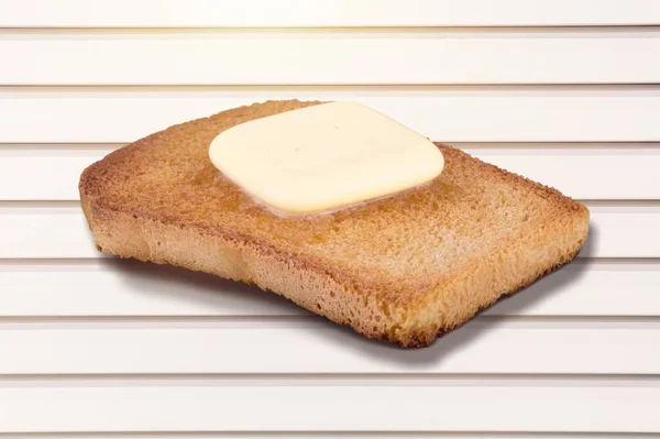 Slice Bread Butter Kitchen Desk — Stock Photo, Image