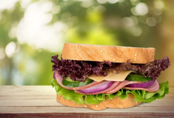 Sandwich. Skupina z chutných sendvičů — Stock fotografie