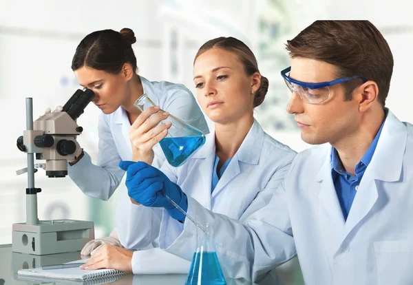 Laboratório, Química, Química . — Fotografia de Stock