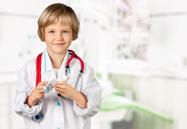 Niño, Doctor, Pediatra . — Foto de Stock