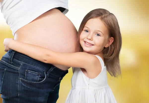 Zwangere, moeder, kind. — Stockfoto