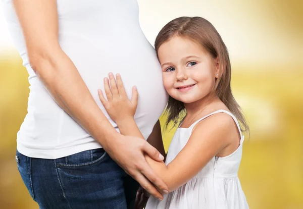 Human Pregnancy, Mother, Child. — Stock Photo, Image