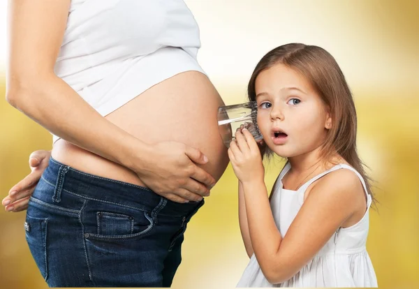Pregnant, expecting, birth. — Stock Photo, Image
