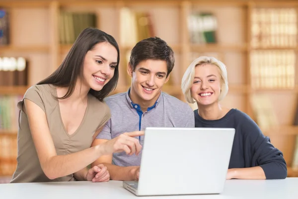 Learn, laptop, group. — Stock Photo, Image