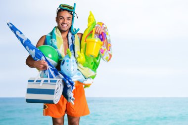 mizah, turist, plaj.