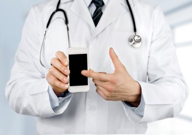 Doktor, akıllı, telefon.
