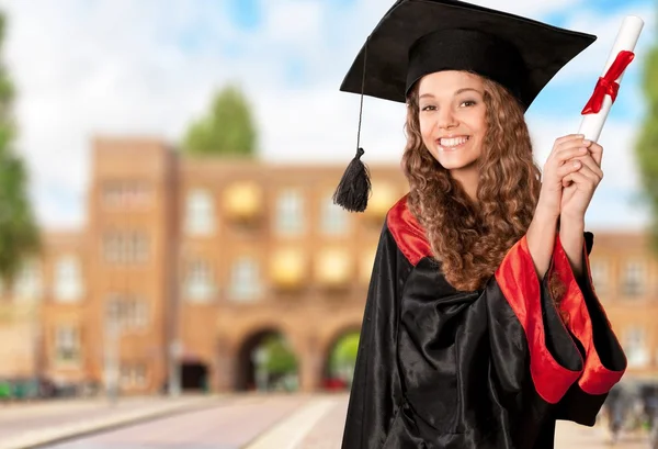 Ukończeniu studiów, Student, edukacja. — Zdjęcie stockowe