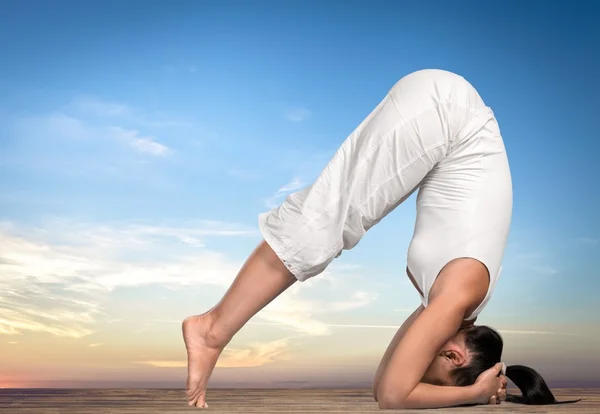 Yoga, Flexibility, Women. — Stock Photo, Image