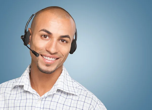 Auriculares, Servicio, Cliente . — Foto de Stock