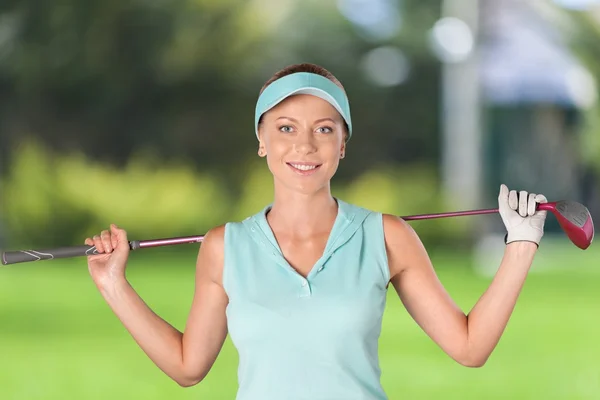 Golfe, Feminino, Branco . — Fotografia de Stock