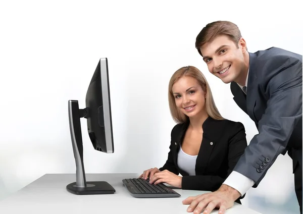 Computer, Computerprogrammierer, Lösung. — Stockfoto