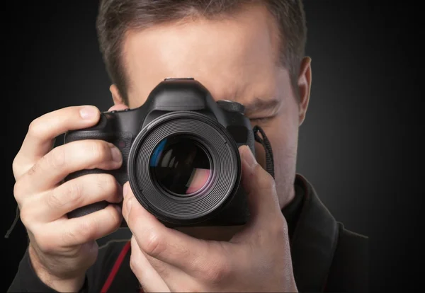 Fotograaf, Camera, Lens. — Stockfoto