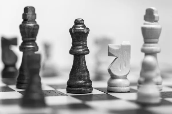 Šachy, move, šachovnice. — Stock fotografie