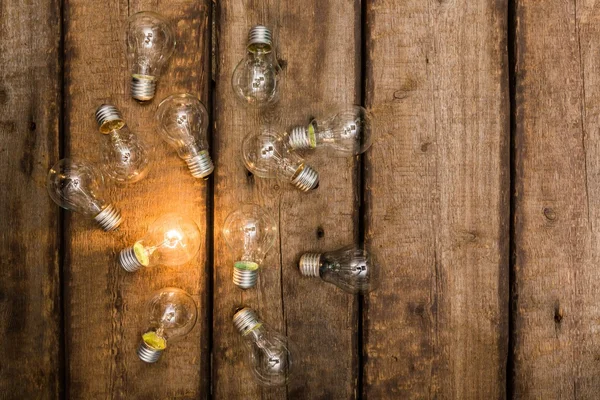 Bulb, idea, power. — Stock Photo, Image